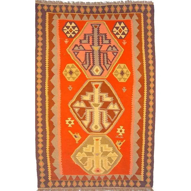 One Of The Kind Ardabil Persian Kilim 7'2" x 4'8"